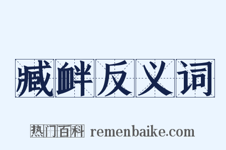 臧衅反义词是什么意思的图片